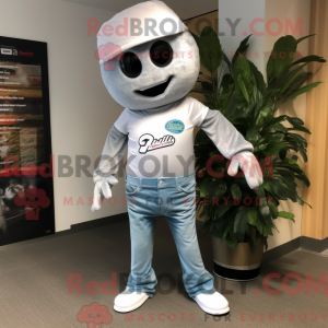 Sølv Falafel maskot kostume...