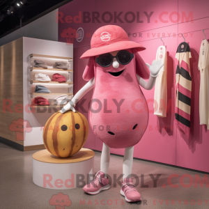 Roze Squash-mascottekostuum...