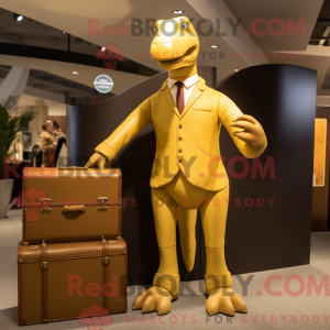 Gold Diplodocus mascot...