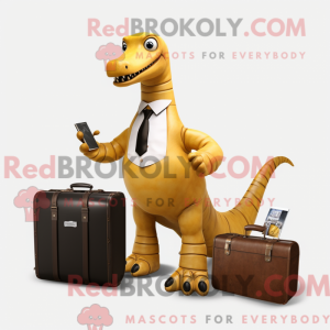 Guld Diplodocus maskot...
