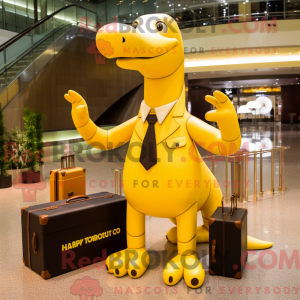 Guld Diplodocus maskot...