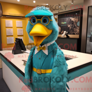 Teal Canary Maskottchen...