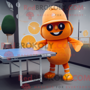 Oransje bordtennisbord...