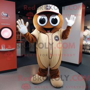 Brown Baseball Glove mascot...