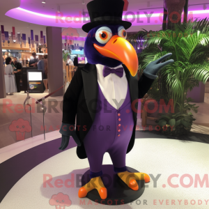 Lilla Toucan maskot kostume...