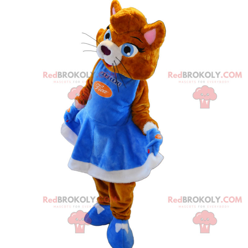 Cat mascot with dress - Redbrokoly.com