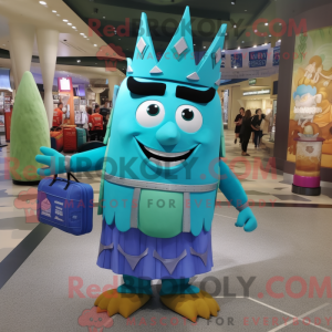 Turkis konge maskot kostume...