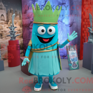 Turkis konge maskot kostume...