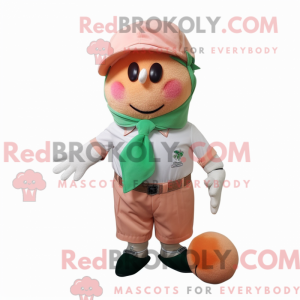 Peach Golf Ball maskot...