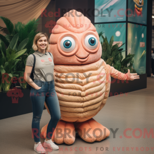 Peach Trilobite Maskottchen...