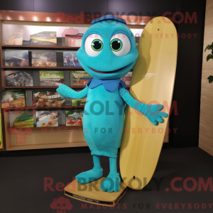 Máscara de skate ciano com...