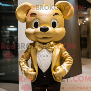Gold Pendant maskot kostume...