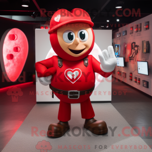 Red Heart mascot costume...