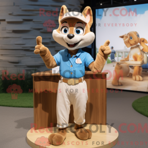 Tan Bracelet mascot costume...