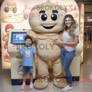 Tan Bracelet mascot costume...