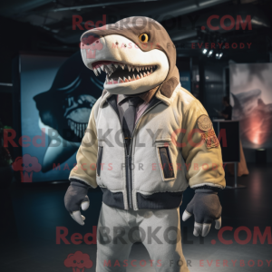 Cream Megalodon mascot...
