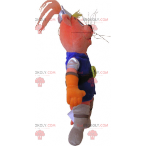 Mascotte de chat en tenue de chevalier - Redbrokoly.com