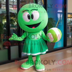 Grøn volleyball bold maskot...