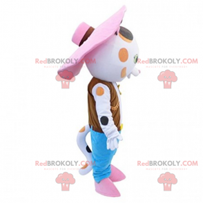 Mascotte de chat en tenue de cowboy - Redbrokoly.com