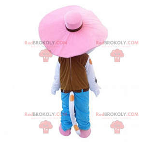 Mascotte de chat en tenue de cowboy - Redbrokoly.com
