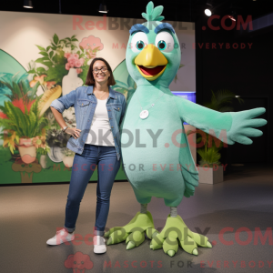 Groene Dove mascotte...