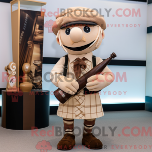 Beige Bagpipe mascot...