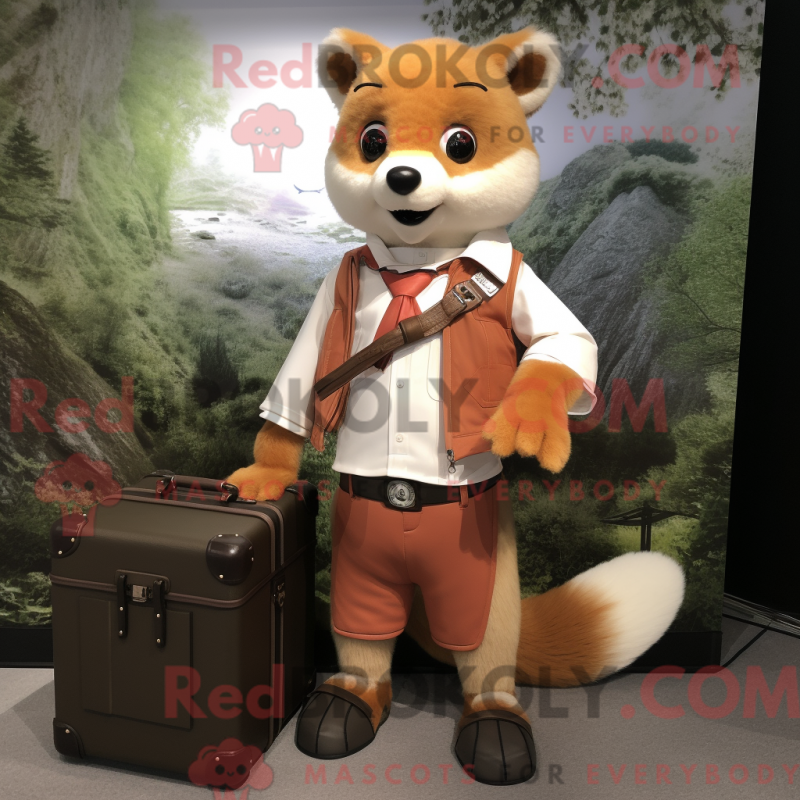 Fantasia de mascote de Marta com shorts e pastas - Mascotes Marta - REBROKO_286280 - RedBrokoly.com