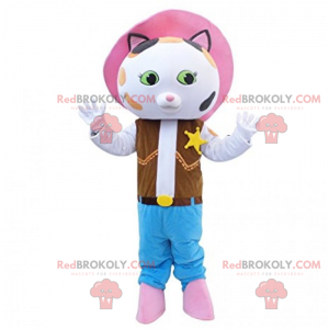 Cat maskot cowboy outfit - Redbrokoly.com