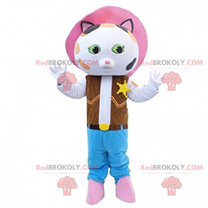 Cowboy-outfit met kat mascotte - Redbrokoly.com