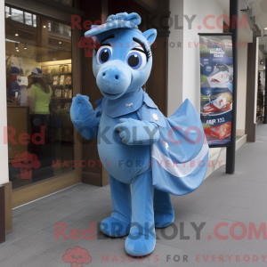 Blue Mare maskot kostume...