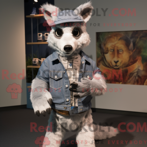 Grå Dingo maskot kostume...
