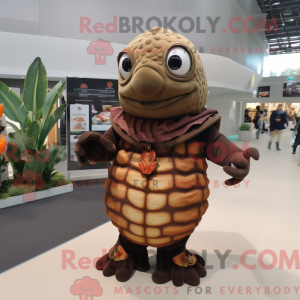 Brown Mango mascot costume...