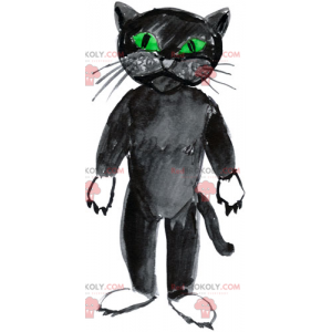 Mascote gato preto - Redbrokoly.com