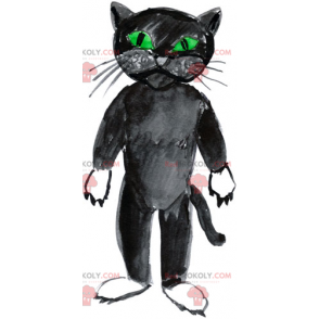 Mascotte de chat noir - Redbrokoly.com
