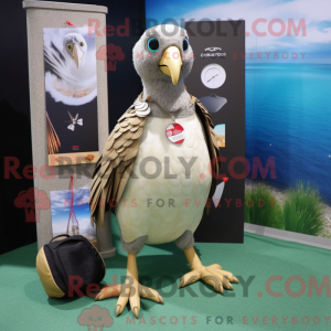 Beige Guinea Fowl mascot...