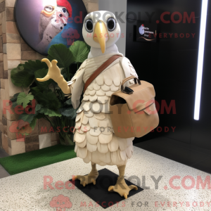 Beige Guinea Fowl mascot...