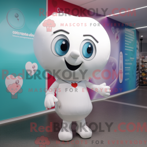 White Heart maskot kostume...