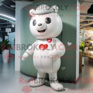 White Heart mascottekostuum...