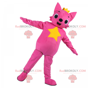 Rosa kattmaskot med stjärna - Redbrokoly.com