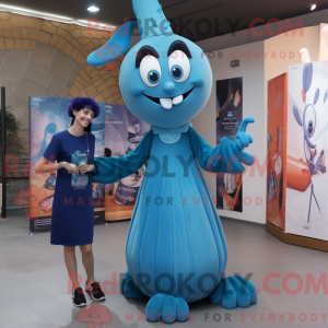 Blue Stilt Walker mascot...