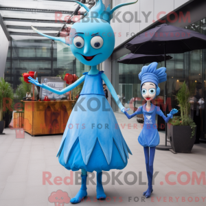 Maskotdraktfigur Blue Stilt...