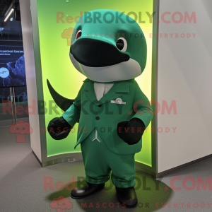 Personaggio mascotte verde...