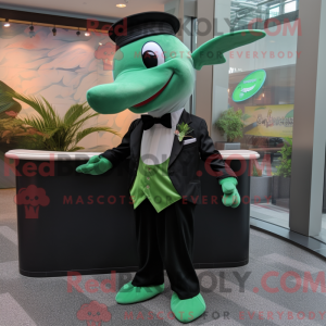 Personaggio mascotte verde...