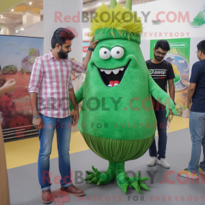 Grøn Biryani maskot kostume...