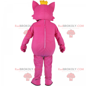 Pink cat mascot with star - Redbrokoly.com