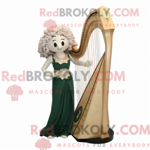 Cream Celtic Harpe maskot...