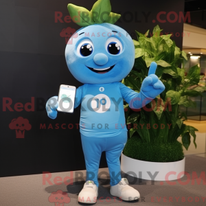 Sky Blue Spinach mascot...
