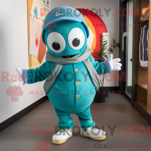 Teal Shakshuka mascot...