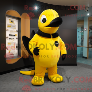Yellow Killer Whale mascot...