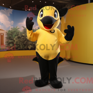 Personaggio mascotte giallo...